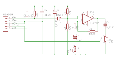 schematics single channel amp with TL071